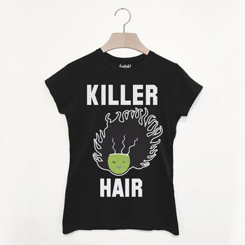 Killer Hair Women’s Halloween Slogan T Shirt, 2 of 2