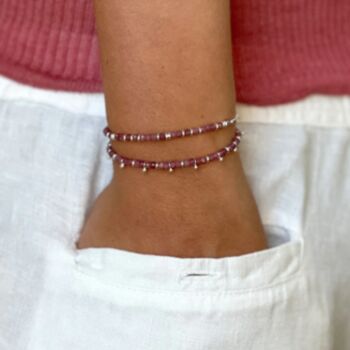 Serenity Pink Purple Tone Bracelet Stacks, 7 of 10