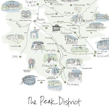 Illustrated Peak District Map, 6 of 8
