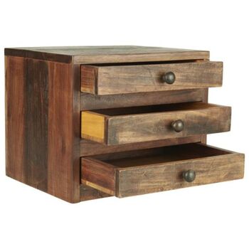 Wooden Chest W/Three Drawers, 2 of 6