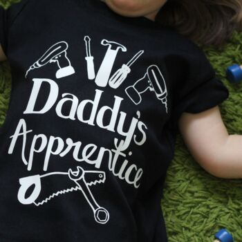 Diy Kids Funny Father's Tshirt, Daddy's Apprentice, 3 of 6