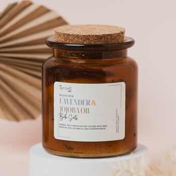 Lavender And Jojoba Bath Salts Duo Set – Relaxing Spa Gift, 2 of 3