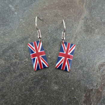 British Union Jack Flag Hook Earrings, 2 of 4