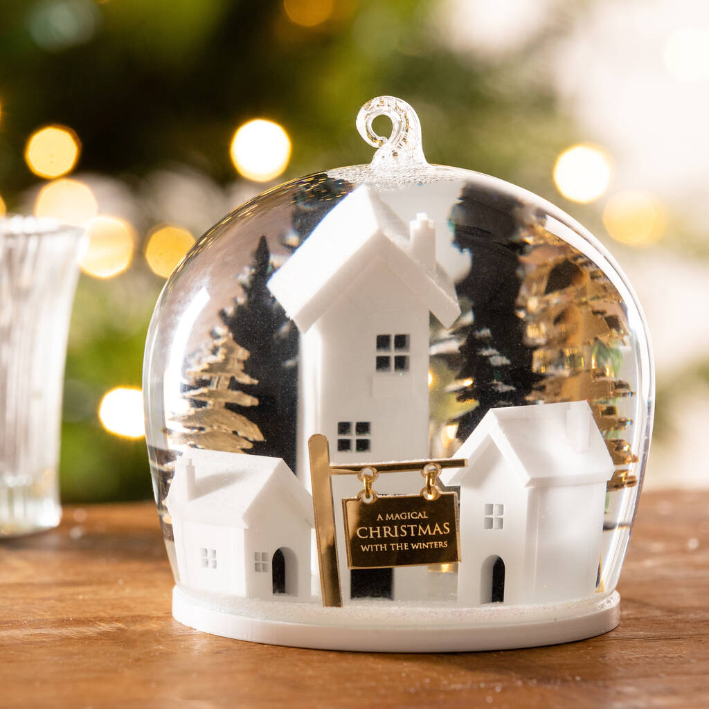 Personalised Family Christmas Snow Globe By Twenty-Seven