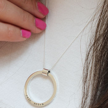 Personalised Large Handmade Circle Necklace, 7 of 9