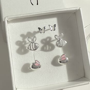 Little Girls Earring Set Christmas Gift Sterling Silver, 6 of 6