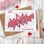 Personalised Valentine's Day Card, Comic Book Style, thumbnail 1 of 3