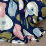 Paint Splodge Floral Print Scarf In Navy Blue, thumbnail 3 of 4