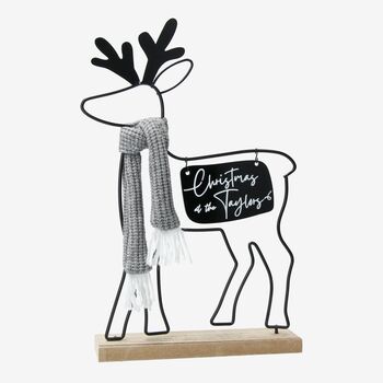 Personalised Christmas Sign Reindeer Your Name Here, 2 of 4