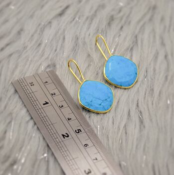 Sterling Silver Howlite Earrings, 3 of 9