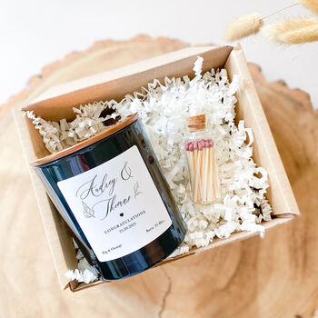 Personalised Wedding Candle – Modern Couple Keepsake Gift, 6 of 10