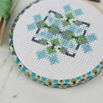 Cross Stitch Gift Set. Geometric Snowflake Kit, 5 of 5