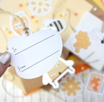 Illustrated Busy Bee Gift Tags, Large, 4 of 7