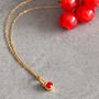 July Birthstone Ruby Gold Plated Necklace, thumbnail 1 of 5