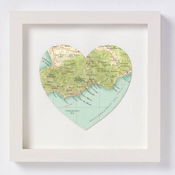 Amalfi Map Heart Print, 4 of 7