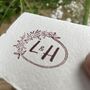 Monogram Rubber Stamp – Floral Border, thumbnail 4 of 6