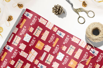 Personalised Christmas Wrapping Paper – Add Custom Name, 4 of 4