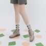 Flower Argyle Print Socks, thumbnail 2 of 4