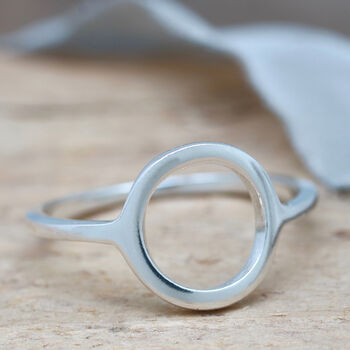 Silver Circle Ring. Geometric Ring, 8 of 8
