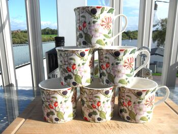 Set Of Six China Palace Mugs In Hedgerow Design, 3 of 8