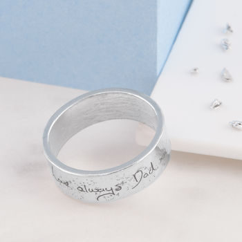 Personalised Memorial Handwriting And Ashes Ring, 3 of 8