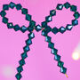 Emerald Green Crystal Bow Decoration, thumbnail 3 of 3