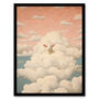 Head In The Clouds Sheep Fun Blue Pink Wall Art Print, thumbnail 5 of 6