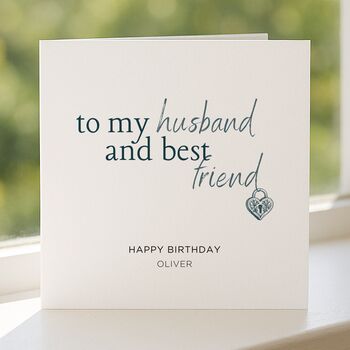 Personalised Romantic Birthday Card For Husband, 5 of 8