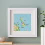 Personalised Whitsunday Islands Map Print Wall Art, thumbnail 1 of 5