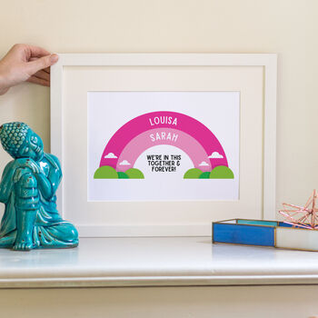 Personalised Family Print Rainbow Design, 3 of 7