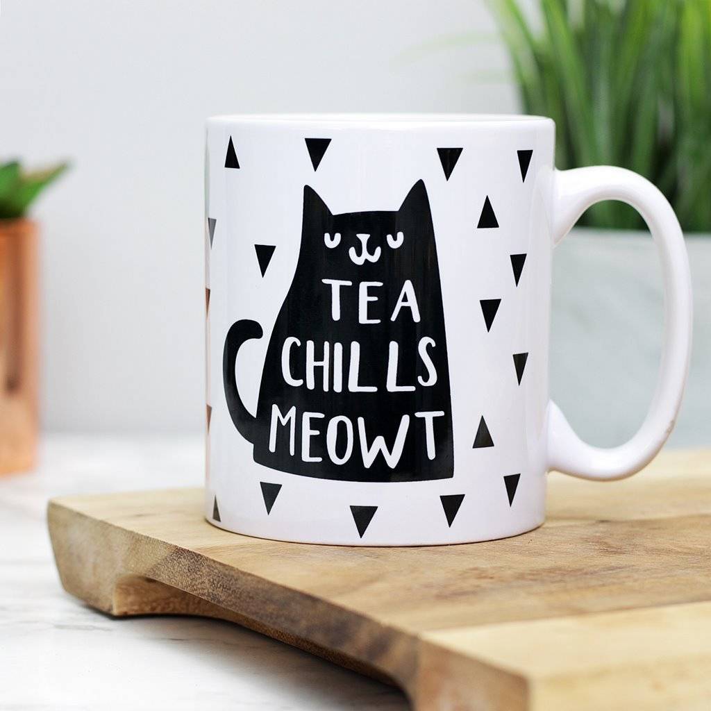 Coffee Tea  Chills Meowt Cat  Mug  By Jack Spratt 