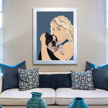Custom Peek A Boo Pet Portrait For Dog And Cat Gift, 8 of 11