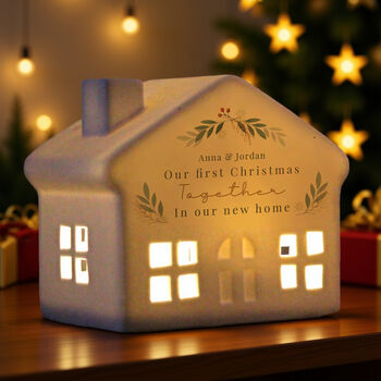 Personalised Christmas Foliage LED House, 4 of 5