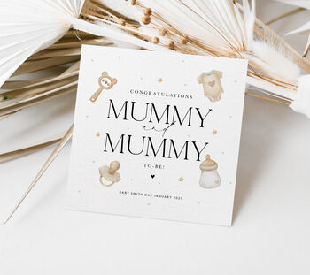 Personalised Mummy And Daddy To Be Card, 2 of 3