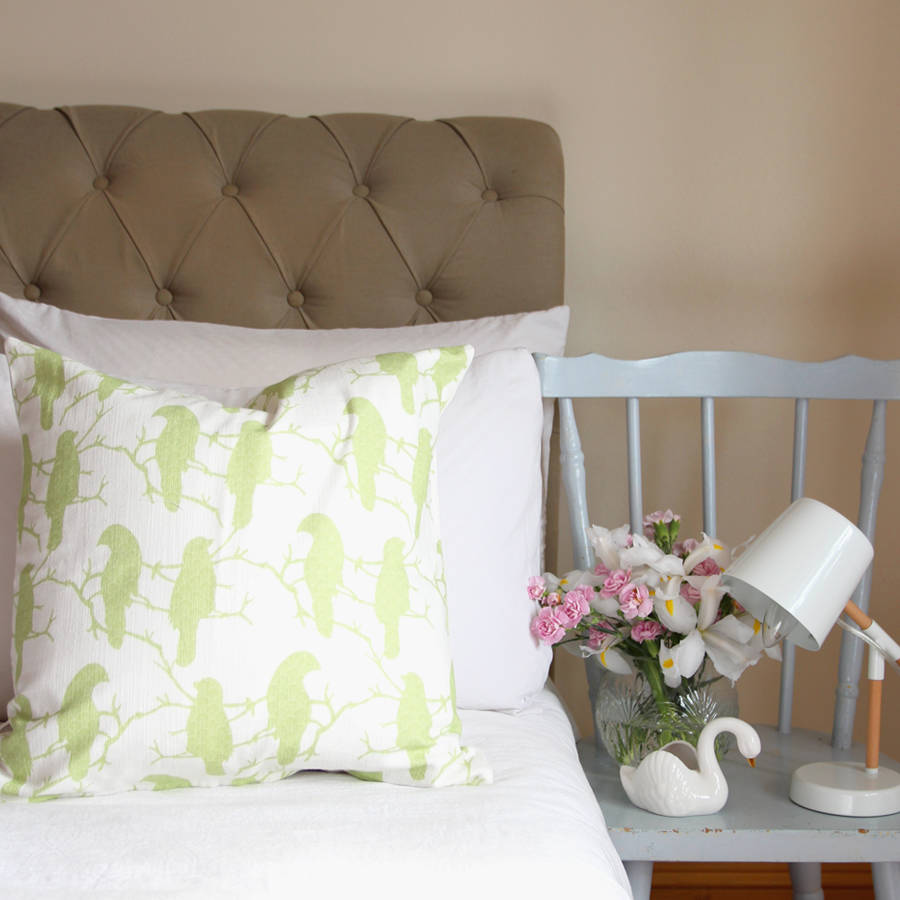 green bird cushion cover by victoria & abigail