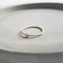 Dainty Sterling Silver Hammered Stacking Ring, thumbnail 4 of 6