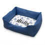 Personalised Luxury Blue Comfort Dog Bed, thumbnail 10 of 12