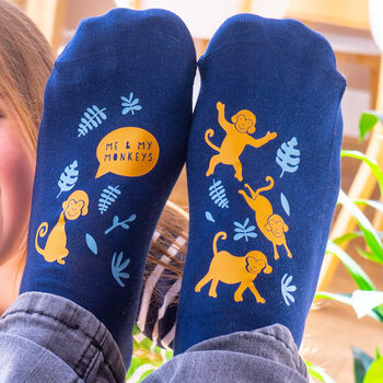 Personalised Monkey Family Socks, 2 of 4