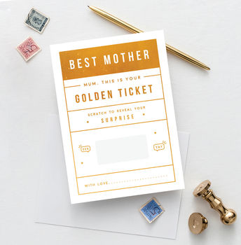 Mum's Golden Ticket Scratch Card, 2 of 6