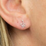 Snake Stud Earrings In Sterling Silver, thumbnail 2 of 12
