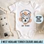 West Highland Terrier Baby Onesie, thumbnail 1 of 6