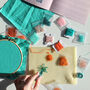 Make A Coral Inspired 3D Beaded Hoop Kit, Turquoise, thumbnail 2 of 7