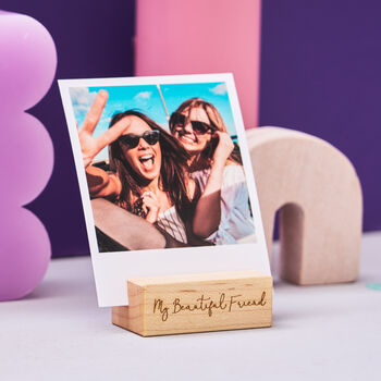Friendship Personalised Wooden Photo Holder, 2 of 2