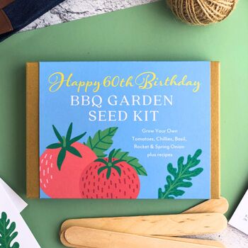 Father’s Day BBQ Garden Seed Kit – Grow Your Own Tomatoes, Chillies And Herbs. Birthday Options Available, 3 of 12