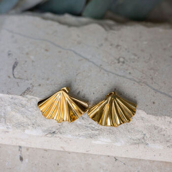 Concertina Earring In Gold, 2 of 3