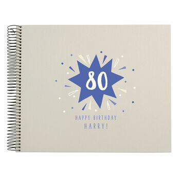 Personalised 80th Birthday Spiral Bound Book, 3 of 10