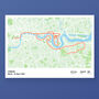 London Personalised Marathon Map Print, thumbnail 2 of 5