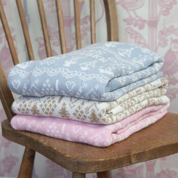 Waveney Cashmere Cotton Baby Blanket, 3 of 8