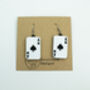 Ace Playing Card Earrings, thumbnail 2 of 3