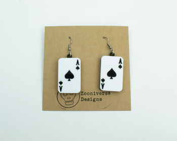 Ace Playing Card Earrings, 2 of 3